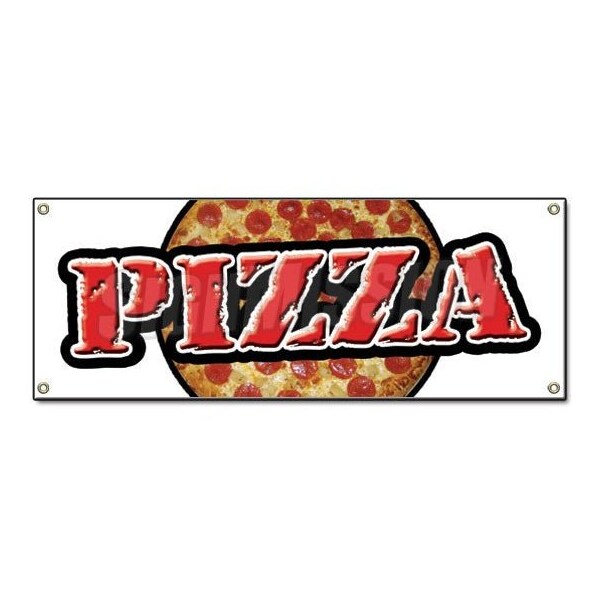 Signmission PIZZA BANNER SIGN shop place fresh pizzeria restaurant Italian food slice B-Pizza - main